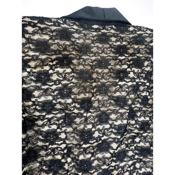 JR Nites By Caliendo Black Lace Blazer Formal Jacket Size 10 Wedding Prom Party - Picture 4 of 12